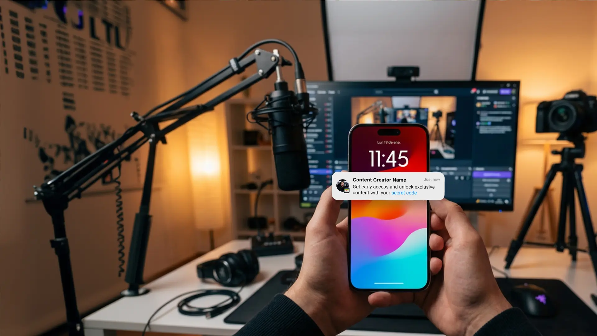Creador de contenido construyendo una audiencia directa con Walopass
